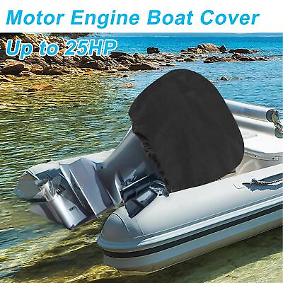 #ad 600D Outboard Boat Motor Covers for Suzuki for Yamaha for Honda Up to 25HP Black AU $23.57