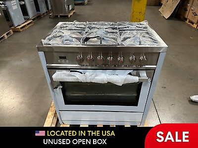 #ad 36 in. 220 240 V Dual Fuel Range 5 Burners OPEN BOX COSMETIC IMPERFECTIONS $395.99
