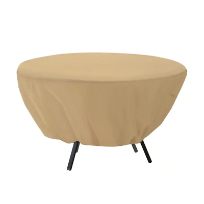 Outdoor Furniture Cover Classic Accessories Patio Waterproof Round Table Beige $32.77