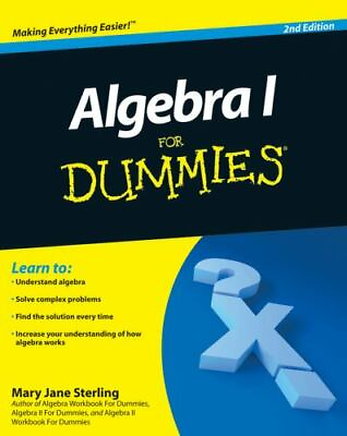 #ad Algebra 1 for Dummies by Sterling Mary Jane $5.39