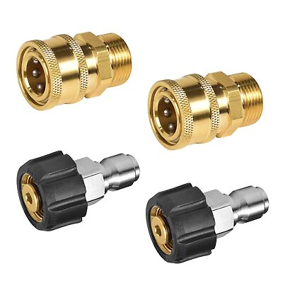 #ad Pressure Washer Quick Connect Fittings 5000 Psi Pressure Washer Adapter Set M... $29.03
