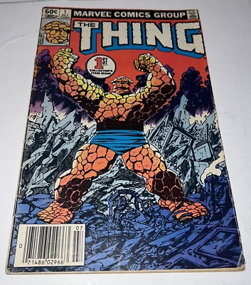 #ad Marvel Comics The Thing #1 Key Issue Origin Of Ben Grimm Vintage Book 1983 VF $9.35