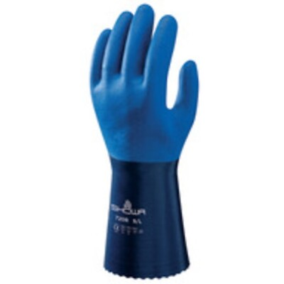 #ad SHOWA 12quot; PPE Gloves Chemical Resistant Nitrile Fully Coated XXL Gloves 1 Pair $8.65