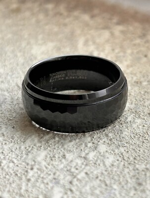 #ad Triton Tungsten Carbride TC.850 Black Size 9 9.5 Men’s Wedding Ring $110.00