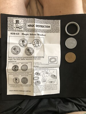 #ad #ad Magic Trick by Chu’s Magic. The Magic Silver Washer With Instructions Rare $6.00