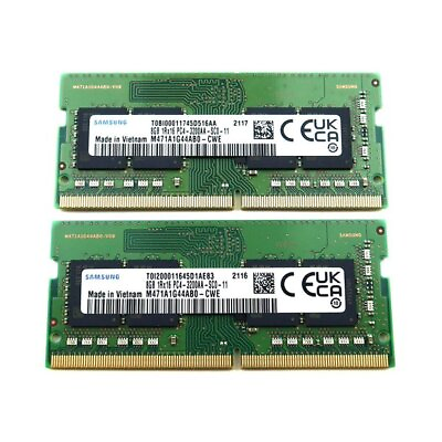 #ad 16gb Samsung 2x8GB DDR4 3200 MHz PC4 3200AA Laptop SODIMM 260pin Memory RAM $28.99