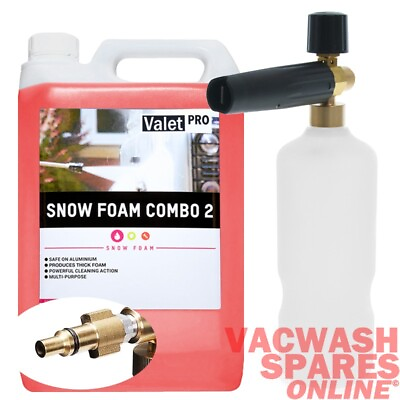#ad PROFESSIONAL SNOW FOAM LANCE amp; VALETPRO SNOW FOAM COMBO2 5L *FITS LAVOR WASHER* GBP 49.95