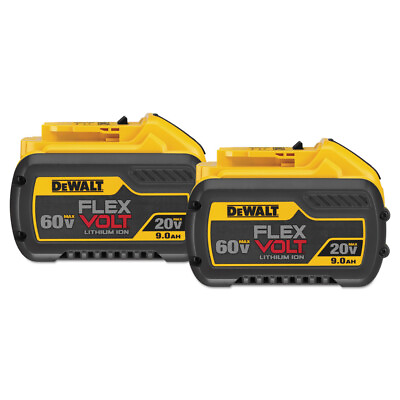 DEWALT DCB6092 2 Pack 20V 60V MAX FLEXVOLT 9 Ah Lithium Ion Battery New #ad $263.99