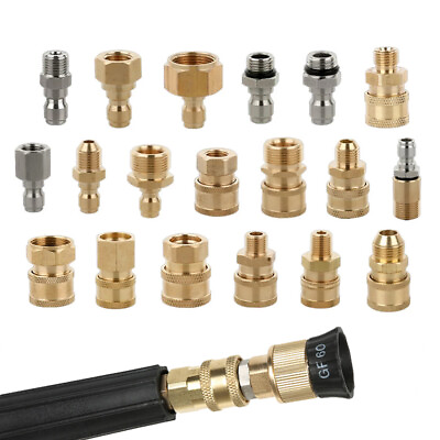#ad Pressure Washer Hose Connector 1 4 Quick Disconnect M14 M22 Male Female Coupler $8.17