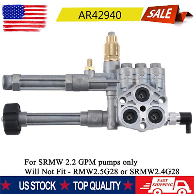 #ad Troy Bilt Complete Pressure Washer Pump Head Assy New for RMW SRMW Pumps AR42518 $71.99