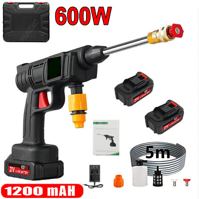 #ad Portable Cordless Electric High Pressure Water Spray Car Gun Washer Cleaner Kit $35.99