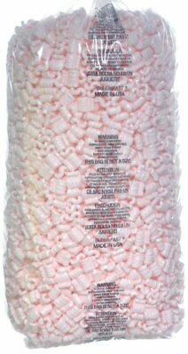 Packing Peanuts 3.5 cu ft 1 Bag Pink Anti Static Popcorn Free Shipping #ad $18.25