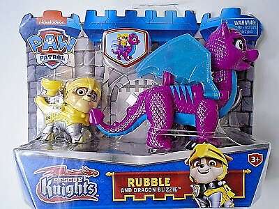 #ad Nickelodeon Paw Patrol Rescue Knights Rubble amp; Dragon Blizzie $15.00