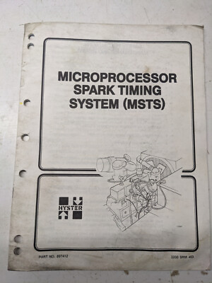 #ad HYSTER SERVICE MANUAL MICROPROCESSOR SPARK TIMING SYSTEMS MSTS 897412 1990 $15.00