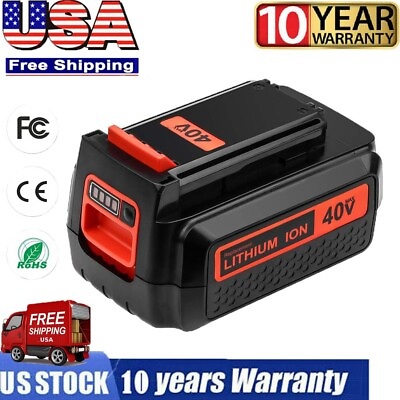 40 Volt for Black and Decker 40V 3.0Ah Max Lithium Battery LBX2040 LBXR36 LSW36 $30.00