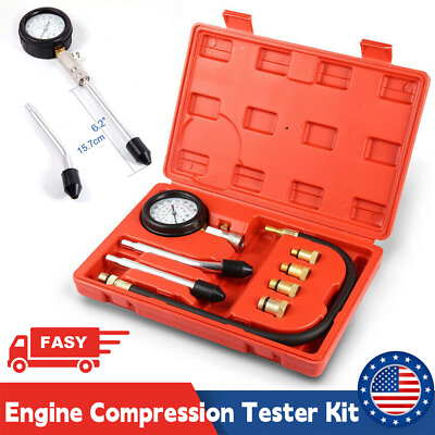 #ad Professional Petrol Engine Cylinder Pressure Tester Compression Test Gauge Kit $18.99