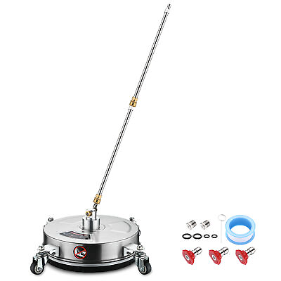#ad Xcceries 13quot; Stainless Steel Surface Cleaner Attachment Pressure Washer 4 Wheel $113.90