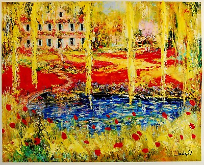 #ad Monet#x27;s Garden Duaiv UNFRAMED Art Canvas Flower Impressionist Landscape $1500.00