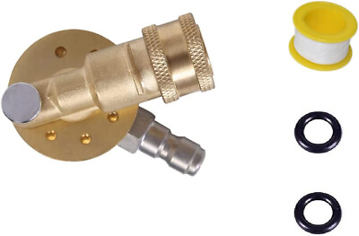 #ad 1 4quot; Brass Quick Connecting Pivoting Coupler for Pressure Washer Nozzle Cleaning $12.41