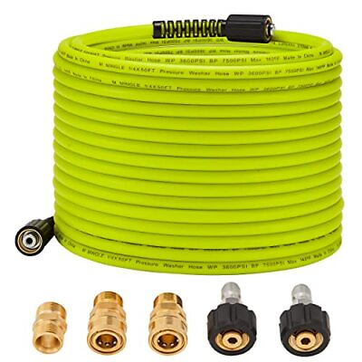 #ad #ad M MINGLE Pressure Washer Hose 50 FT x 1 4quot; Replacement Power Wash Hose with... $57.42