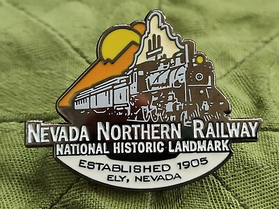 #ad Nevada Northern Railway Railroad Pin Ely Steam Train $10.00