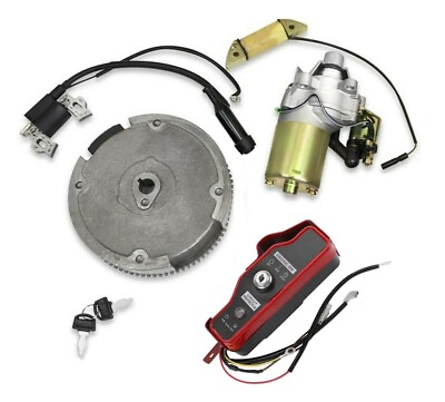 #ad Electric Start Kit Starter Motor Charging Coil Flywheel Fits Honda 13HP GX390 $109.98