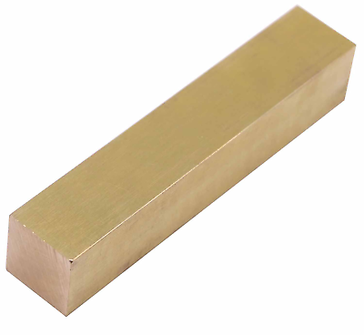 #ad 1 x 1 C360 Brass Square BAR 5 Long Solid 1.00 Flat Mill Stock $34.80