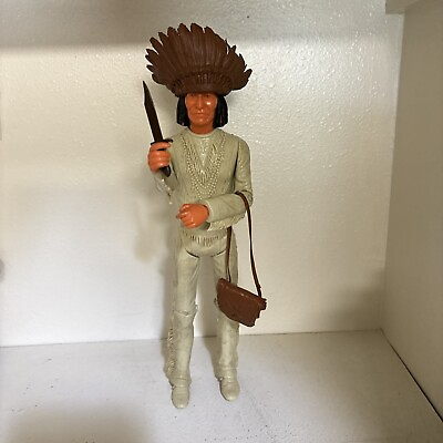 #ad Marx Johnny West Geronimo Action Figure vtg 1957 Fort Apache Fighters Indian $34.95