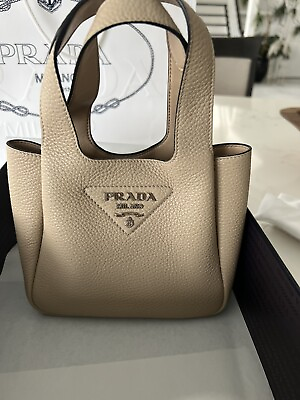 #ad Prada Leather Vitello Daino Mini New With Tags $1777.00