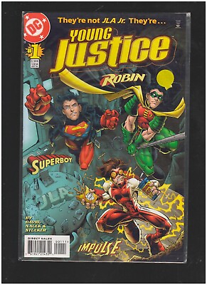 #ad Young Justice #1 Vol. 1 DC Comics 1998 1st Mighty Endowed DCU $3.75