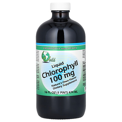 World Organic Liquid Chlorophyll 100 mg 16 fl oz 474 ml Preservative Free #ad $16.81