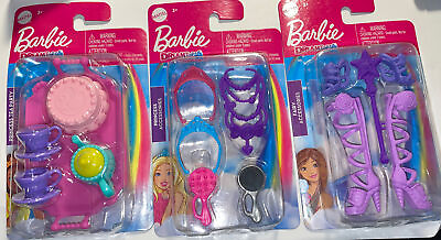 Lot 3 Barbie Dreamtopia Doll Princess Accessories Packs Tea Party Shoes Jewelry #ad $10.00