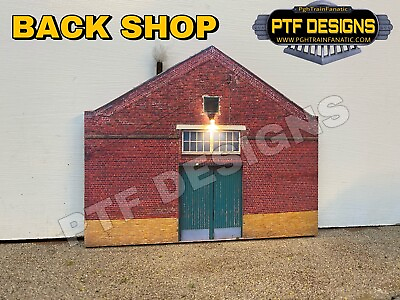 #ad G Scale BACK SHOP Building Flat Front Factory 1:24 1:32 LGB PIKO $29.99