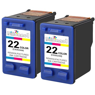 #ad 2 Pack Color #22 Ink for HP Officejet 4315 5600 5605 5610 FAX 1250 3180 $21.50
