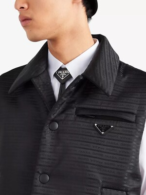 #ad Prada Saffiano Leather Bolo Tie $550 Box Missing Cover $299.00