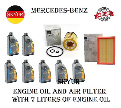 #ad Engine Oil Filter With 7 Liters 5W 40 Motor Oil amp; Air Filter For Mercedes Benz $193.33