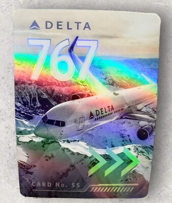 #ad #ad Delta Airlines Collectible Pilot’s Trading Card Boeing 767 300ER No.55 New $14.99