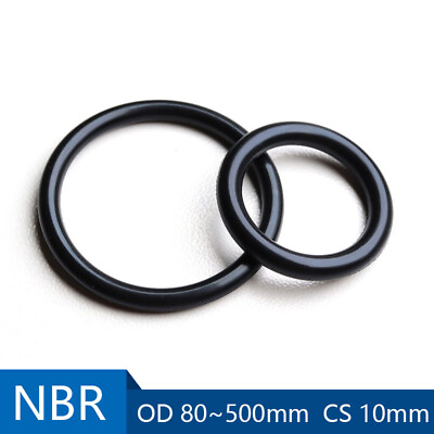 NBR O Ring Seal Rubber Silicone Gasket CS 10mm OD 80 500mm Rubber Oil Washer $71.25