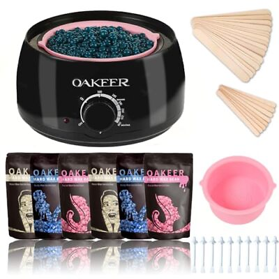 #ad Waxing Kit Women Men Wax Warmer Hair Removal at Home with 6 Bags 62 Piece Set $41.12
