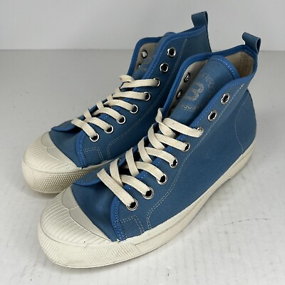 #ad Bensimon Collection Womens Blue High Top Lace Up Hand Made Size 8 Sneakers $42.95