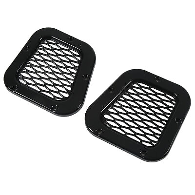 #ad ✈Front Side Air Intake Vent Grille Cover Decor Glossy Black For Defender 04‑19 $28.21