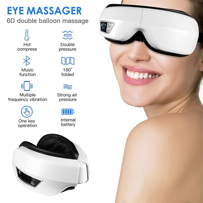 #ad #ad 6D Intelligent Air Pressure Hot Compress Vibration Eye Massage Song Playback $52.99