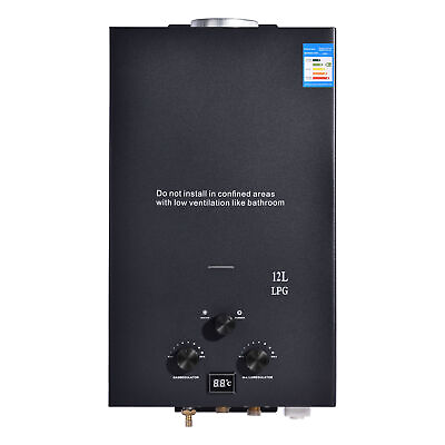 #ad 12L 3.2 GPM LPG Gas Instant Propane Water Heater Tankless Portable Boiler 2800Pa $96.99