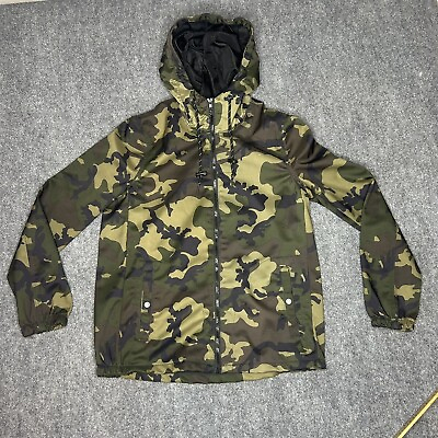 #ad Nomad Insulated Camo Hooded Jacket Pockets String Hood Zip Up Size S Small $19.99