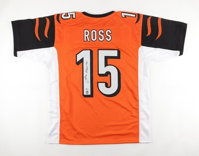 #ad John Ross III Signed Cincinnati Bengals Custom Football Jersey w COA $71.40