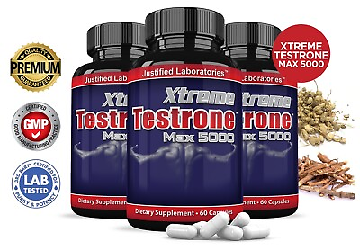 Xtreme Testrone 5000 Max 3 Bottles #ad #ad $24.99
