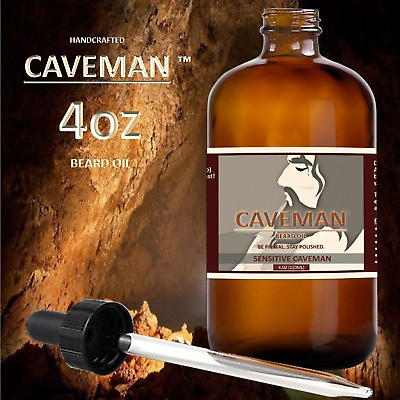 Caveman™ Beard Oil for Men Grooms Beard Mustache boosts hair growth. 4oz $12.99