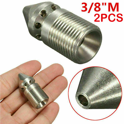 #ad 2PC 3 8quot; High Pressure Washer Sewer Jetter Spray Head Hose Drain Cleaner Nozzles $15.39