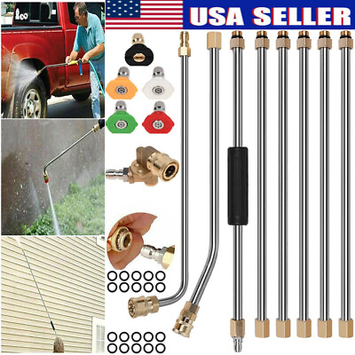 16in1 Pressure Washer Wand Extension Lance 120quot; Quick Connect Adapter 4000 PSI #ad $30.99