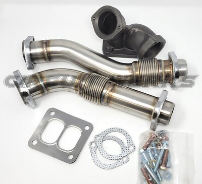 #ad FORD F350 OBS Diesel 7.3L Turbo 94 97 Stainless Up Pipe kit Bellows POWERSTROKE $138.99